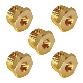 Brass Bushing (1/4" Male x 1/8" Female NPT-5 Pack)
