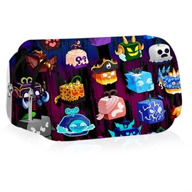 Federmäppchen Spiel PyrrlicToy Fruits Federmäppchen Briefpapier Pouch Doppelreißverschluss Segeltuch Stifte Etui Mäppchen für Schul und Bürobedarf
