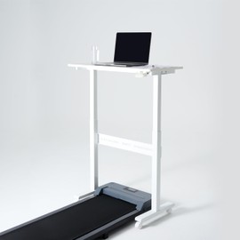 YILIFT Non-Electric Auto-Lifting Standing Desk, No Knobs or Crank, Cordless, Rolling and Mobile, Great for Walking Pad, Adjustable Height 28.1'' to 43.3'', Desktop Size 31.5'' by 15.7'', Color White