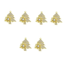 ABOOFAN 3pairs Christmas Tree Earrings for Women Elegant Rotatable Xmas Jewelry for Holiday Parties and Festive Occasions Adorned Sparkling Zircon Beautiful for Friends