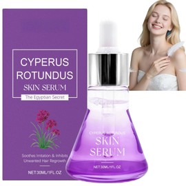 30ml Glow Hair Removal Oi,Cyperus Rotundus Skin Serum,Cold Pressed Pure Oil for Skin Hair Removal&Reduction,Inhibits Hair Growth,Relieves Post-Shave Discomfort,Mild Non-Irritating Portable&Easy to Use