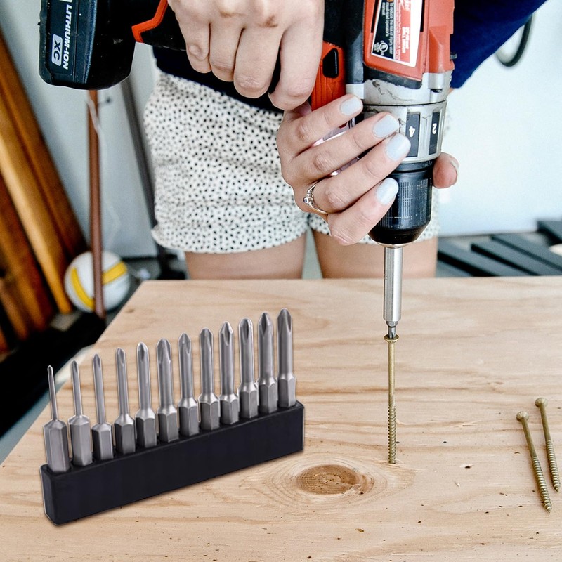 Pack of 5 Bit Holder Screwdriver Head Storage Plastic 12