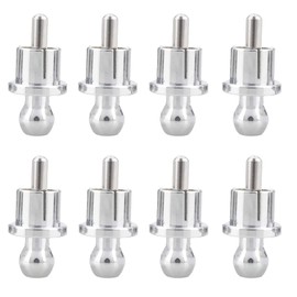 Tertullus 8 Pcs Audio RCA Dust Caps Plugs Shileding Caps Noise Stopper Dust Proof Protectors for Amp (Rhodium Plated)