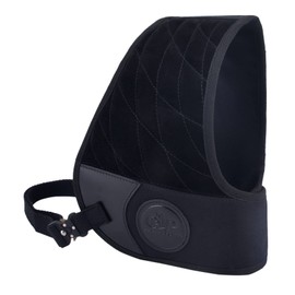 Tas Trost Leather Protective Shirt Vest for Shotgun Rifle, Recoil Reducer Padding Vest Field Shield with Adjustable Straps (Black for Left-Handed Hunter)