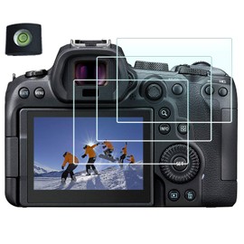 HUIPUXIANG Screen Protector for Canon EOS R7/R6 MarkII/R6 Camera(for Accessories) with Hot Shoe Cover Tempered Glass Film 0.3mm High Definition 9H Hardness [3 Pack]