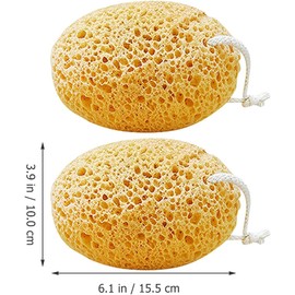 Esponjas de Baño Exfoliantes MALUGOGO de Celda Hexagonal 2 Piezas para Ducha y Limpieza Profunda