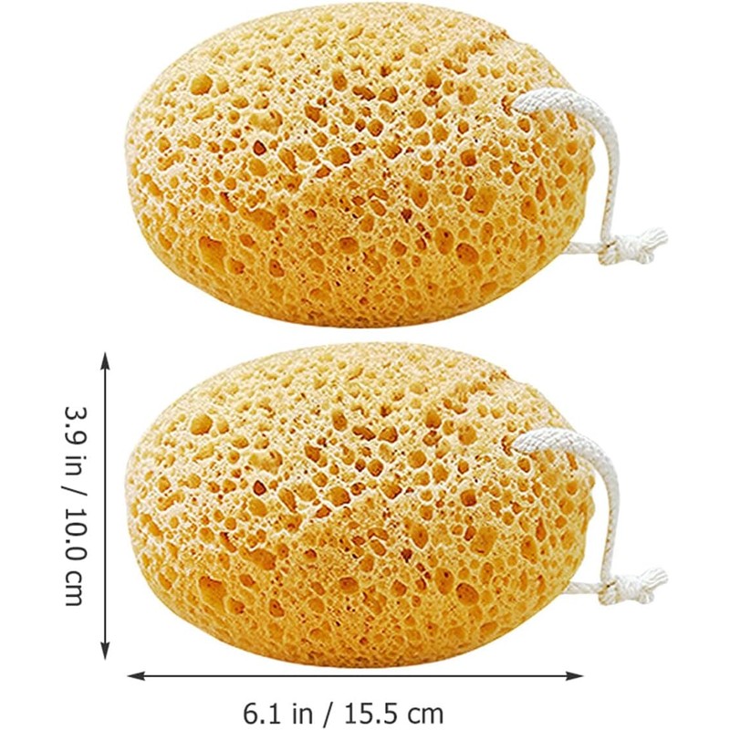 Esponjas de Baño Exfoliantes MALUGOGO de Celda Hexagonal 2 Piezas