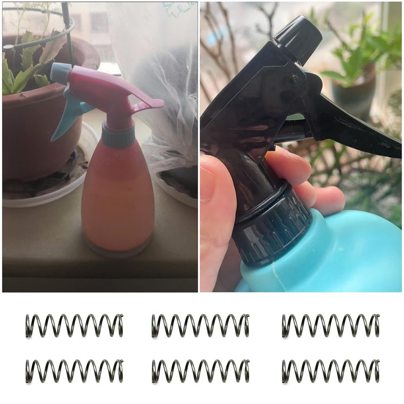 TorSor 6 Pack Plastic Spray Bottle Trigger Spring Replacement Spray