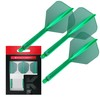 Target Darts K-Flex Integrated Dart Flight and Shaft, No.6, Green,