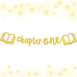 Chapter One Banner Sign A New Chapter Begins Book Reading Themed Banner Sign Garland for Wedding Baby Shower Retirement ement Bridal Shower
