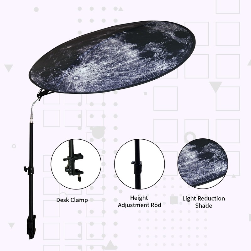 BOENBRO Office Cubicle and Desk Shade - Foldable 36" Circular
