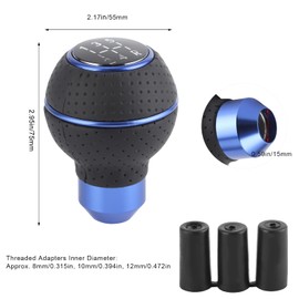 XHIKOWAT 5 Speed Gear Shift Knob Stick, Car Gear Knob 5 Speed Tuning Manual Automobiles Accessory for Most Manual Cars Blue
