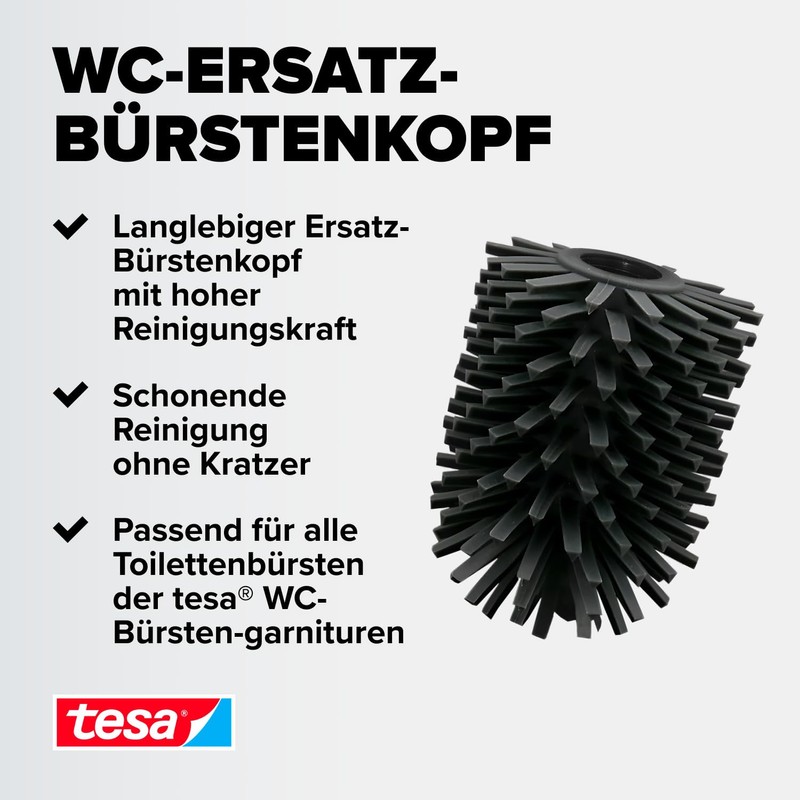 tesa Replacement Toilet Brush Head – High-Quality Replacement Head Toilet