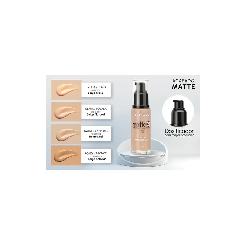 Base De Maquillaje Líquida Matte 24 30ml Renova