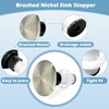 972-098J Plumbing-Equipment Brushed Nickel Drain Sink Stopper, Drain Sink Plug