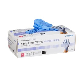 McKesson Confiderm 3.5C Nitrile Exam Gloves, Non-Sterile, Powder-Free, Blue, Large, 200 Count, 1 Box