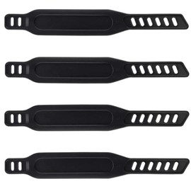 GZXYUAN 4 Pcs Bicycle Pedal Straps Rubber Widened Toe Clips (L+R)