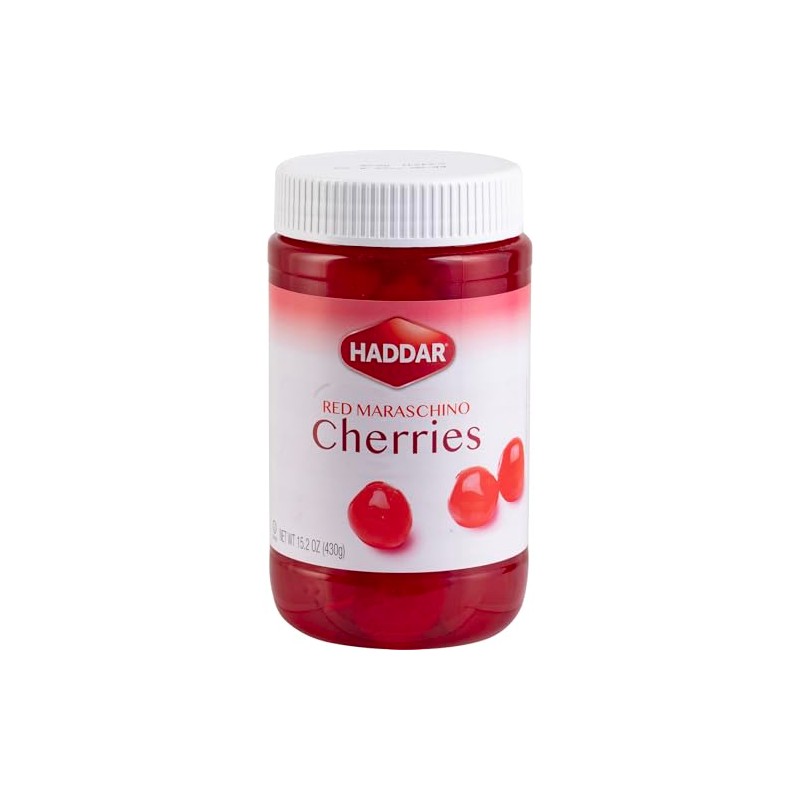 Haddar Red Maraschino Cherries, 12.6 oz | Old Fashioned Cocktail