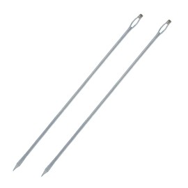 Westmark 2 x 126822E3 Training Needles with Large Eye of Needles, Straight, Length: 18 cm, Stainless Steel, Silver