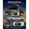 NHOPEEW 2K 4-Kanal-360°-Dashcam – 3-Zoll-Dashcam für Autos mit 4 Kameras,