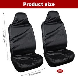 HXSYKJDM 2PCS Car Seat Covers Front, Universal Car Seat Cover, Heavy Duty Auto Seat Cover Front, Black Seat Covers for Cars