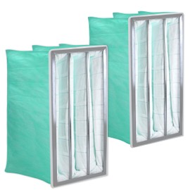 2 PCS MERV 14 Synthetic Pocket Air Filter Replacement for JET AFS-1000B,JET AFS-1000C, JDS Air-Tech 750-ER, JDS Air-Tech HP, JDS Air-Tech 350, Powermatic PM1200, 24"x12"x12"