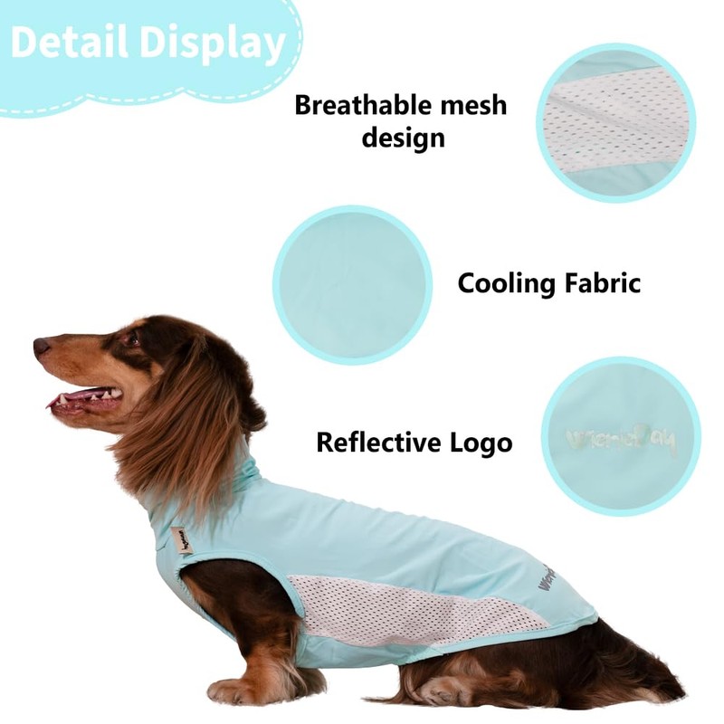 WienieDay Dachshund Dog Cooling Vest, Breathable Summer Dog Cooling &