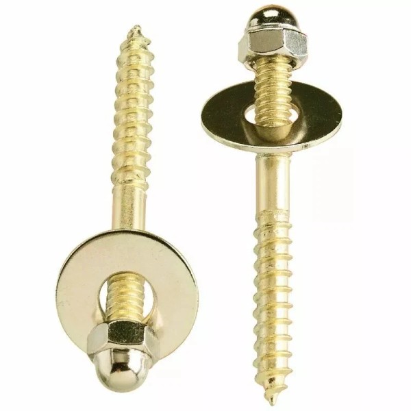 Unbranded TOILET SCREWS BRASS 1/4" X 2-1/2 BY MOEN INC