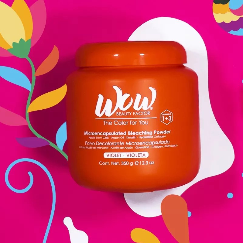 Wow Beauty Factor Bote Decolorante Wow 350gr Kit Con Peróxido
