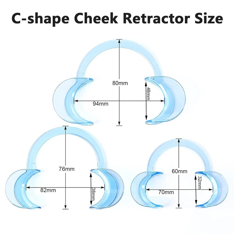 10 Piezas de Retractor de Mejillas en Forma de C,