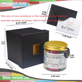 Bible Verse Jar(NIV),Read Me When Bible Verses Jar（120pcs）,Christian Gifts For Women,Birthday Gifts For Women, Bible Accessories, Prayer Jar, Bible Stuff, Graduation Gift, Christian Gifts for Men