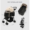 WagFido Pet Stroller,4Wheels 3in1 Multifunctiona Dog Stroller with Brake,33lb Weight