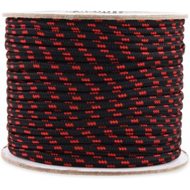 normani All Purpose Outdoor Rope 5mm x 60m Colour Black/Red