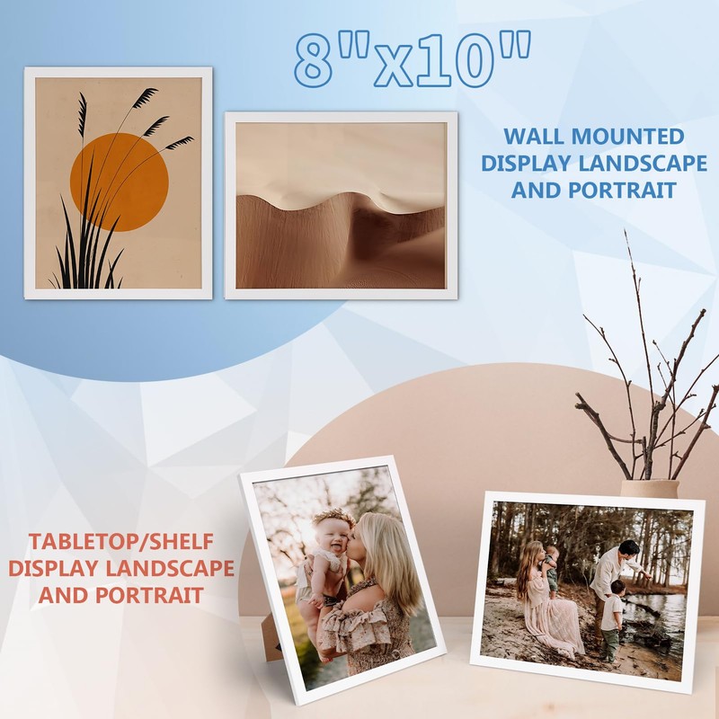 WIFTREY 8x10 Picture Frame Set of 18, Multi Photo Frames