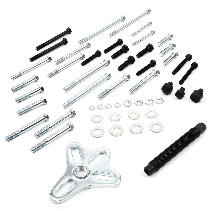 SCITOO 46 Pieces Steering Wheel Puller Kit with Harmonic Balancers