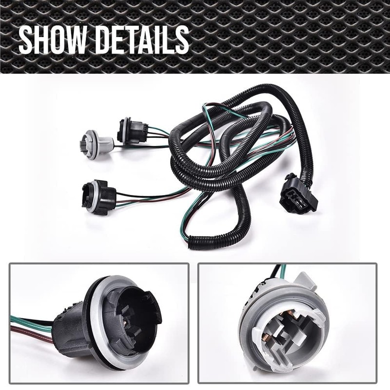 CNNELL Tail Light Wiring Harness Compatible with 2007-2014 Chevy Silverado