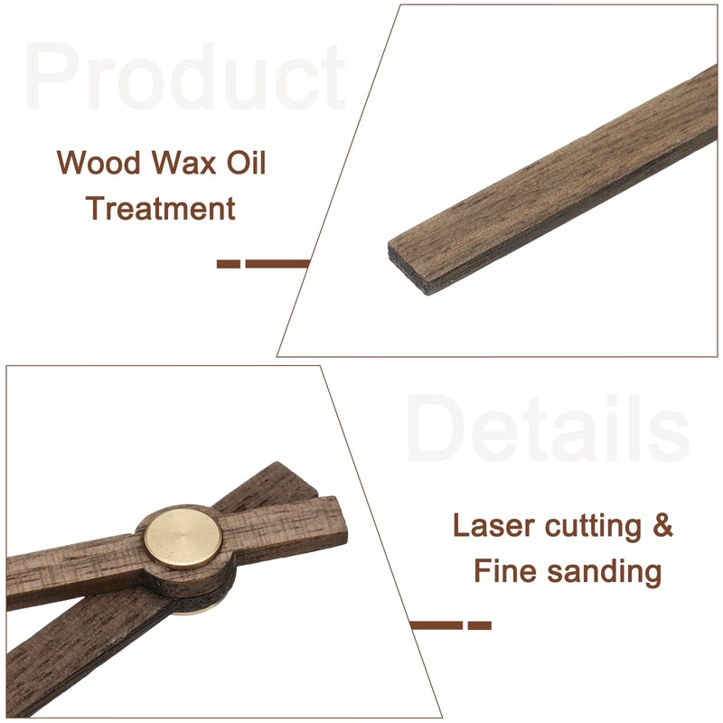 sourcing map 5 Set Wooden Clock Hands Only,Walnut Wood Clock