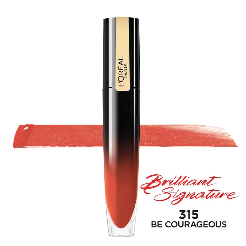 L'Oreal Paris Brilliant Signature Shiny Lip Stain Lipstick, Be Courageous