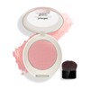 Blush Powder For Cheeks, Peach Pink Matte Blusher Palette, 3-in-1