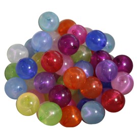 20mm Bulk Mix of 52 Glitter Frost Style Solid Acrylic Chunky Bubblegum Beads 13 Colors Gumball Beads Lot