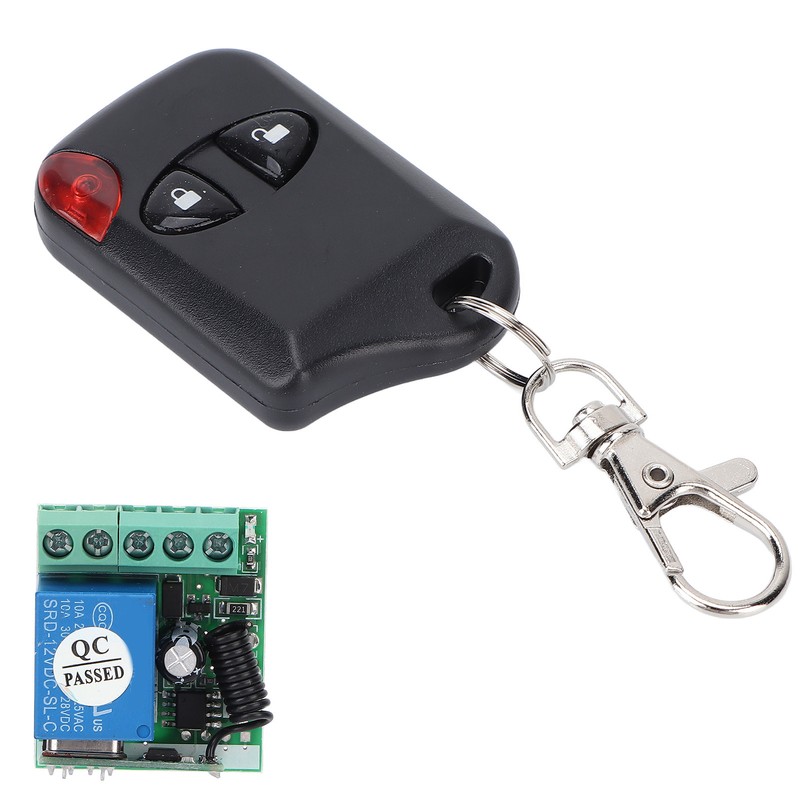 Single Channel Relay RF Wireless Switch 433MHz DC12V Adjustable Remote