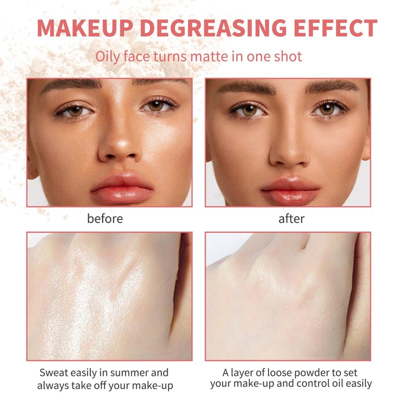 MAEPEOR Matte Setting Loose Powder 8 Colors Smooth and Lightweight