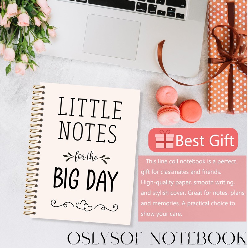 OSLYSOF Wedding Planning Spiral Notebook, Marriage Journal for Couples, Engagement