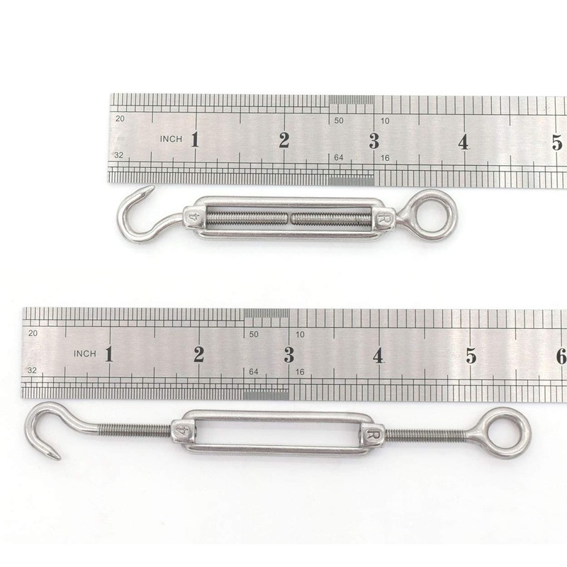 6Pcs M4 Turnbuckles,Alele Stainless Steel 304 Clothesline Tightener,Suitable for Tighten