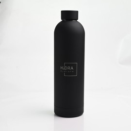 Hidra Hydrate Beverage Bottle: Insulated Double-Walled Vacuum Thermos Bottle (BLACK, 32 fl oz / 1000 ml)