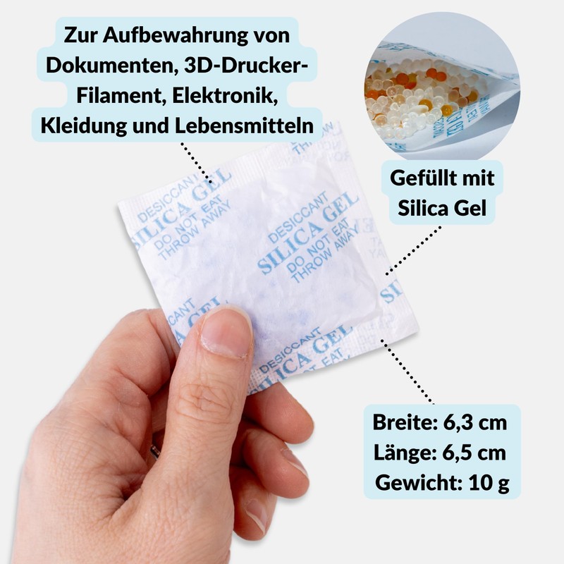 Lens-Aid Silica Gel Bag Desiccant Regenerable with Indicator as Desiccant