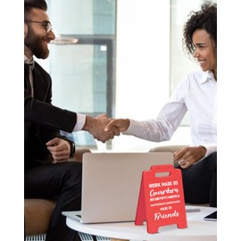 Funny Office Desk Sign Work Made Us Coworkers Friendship Sign Cubicle Decor Leaving Farewell Gifts for Coworkers Work Friends