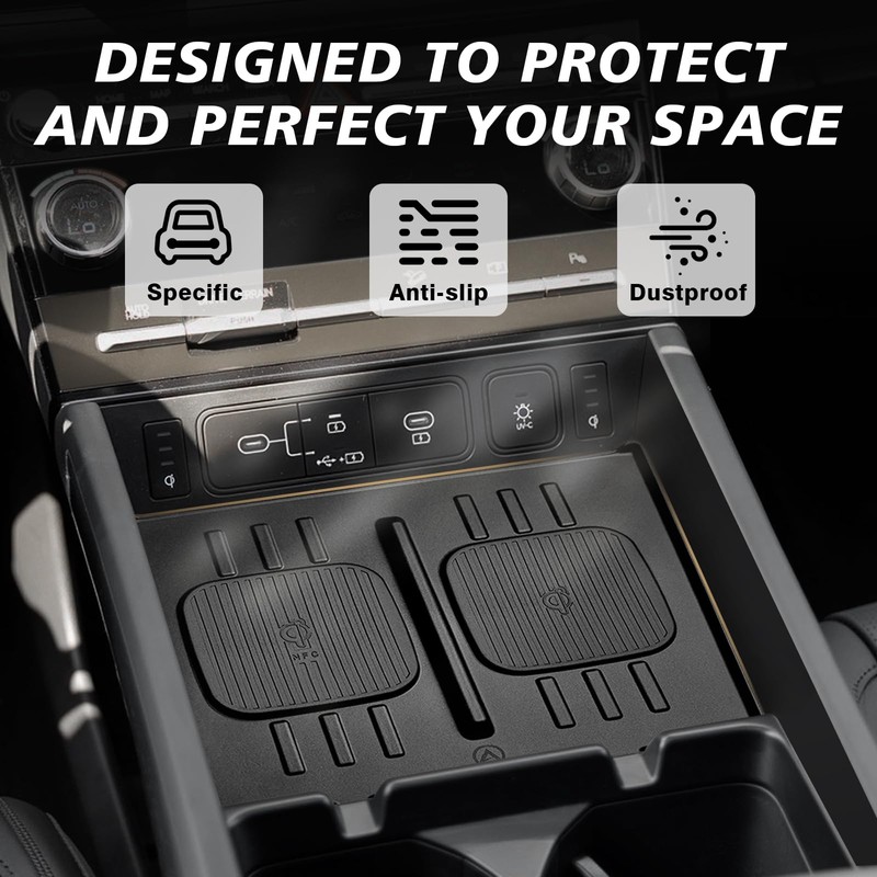 Muslogy Center Console Wireless Charger Mat Compatible with 2024 2025