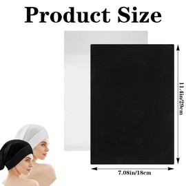 2 Pcs Hijab Undercap for Women, Under Hijabs Cap Inner Head Wraps Soft Breathable Hijab Non Slip for Turban Tube Neck Cover (Black White 11.41×7.08 Inches)