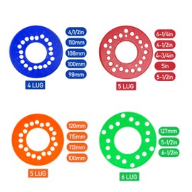Lug Bolt Pattern Measuring Tool Guides 4 5 6，Wheel Bolt Pattern Template Tool (Set of 4)